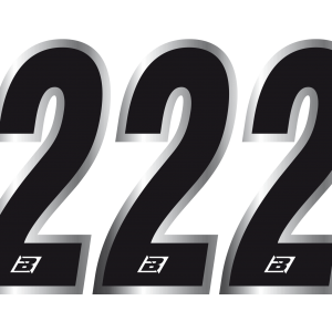 BLACKBIRD RACING Kit 3pz Numeri Gara Chrome 15X7cm Various – 5069/20/2