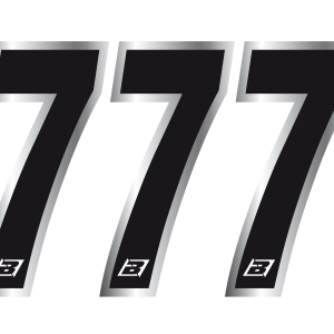 BLACKBIRD RACING Kit 3pz Numeri Gara Chrome 15X7cm Various – 5069/20/7