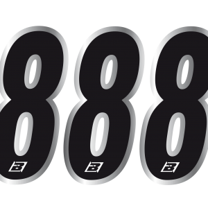 BLACKBIRD RACING Kit 3pz Numeri Gara Chrome 15X7cm Various – 5069/20/8