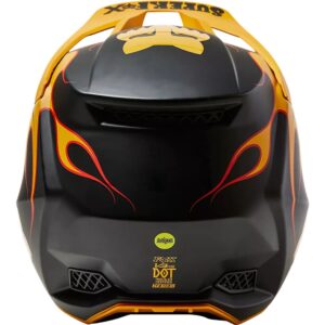 Fox V3 RS Supr Trik Helmet Ece – black/yellow